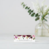 Rustikal Moody Floral | Bridal Registry Cards Mini Visitenkarte (Stehend Vorderseite)