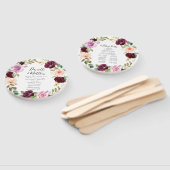 Rustikal Moody Floral | Personalisiertes Hochzeits Fächer (Non-assembled)