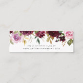 Rustikal Moody Floral | RSVP-Karten für Hochzeiten Mini Visitenkarte (Vorderseite)