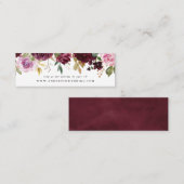 Rustikal Moody Floral | RSVP-Karten für Hochzeiten Mini Visitenkarte (Vorne/Hinten)