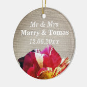 Rustikal Mr. & Mrs Save the Date Ornament (Links)