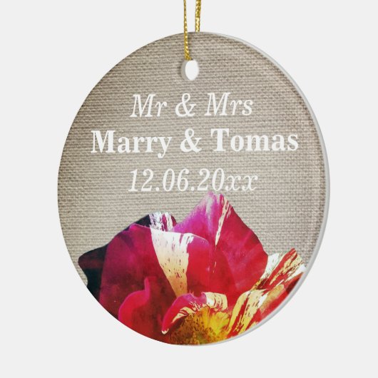Rustikal Mr. & Mrs Save the Date Ornament (Links)