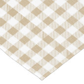 Rustikal neutral Beige Gingham Buffalo Kariert Kurzer Tischläufer (Ecke)