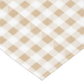 Rustikal neutral Beige Gingham Buffalo Kariert Tischdecke (Schrägansicht)