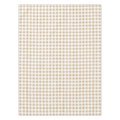 Rustikal neutral Beige Gingham Buffalo Kariert Tischdecke (Vorderseite)