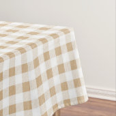 Rustikal neutral Beige Gingham Buffalo Kariert Tischdecke (Beispiel)