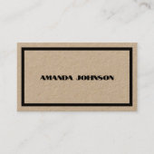 Rustikal neutral und schwarz sauber Lässig Visitenkarte (Vorderseite)