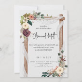 Rustikal neutraler Boho blutige Hochzeitsrost Save The Date (Vorderseite)