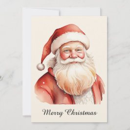 Rustikal Niedlich Retro Classic Santa Claus Feiertagskarte