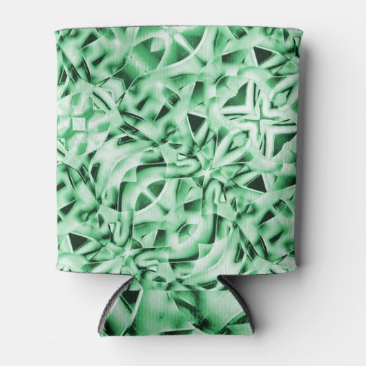 Rustikal oder nicht, weißgrüne, bizarre Schnittwun Dosenkühler (Vorderseite)