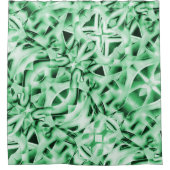 Rustikal oder nicht, weißgrüne, bizarre Schnittwun Duschvorhang (Vorderseite)