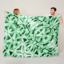 Rustikal oder nicht, weißgrüne, bizarre Schnittwun Fleecedecke