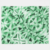 Rustikal oder nicht, weißgrüne, bizarre Schnittwun Fleecedecke (Vorderseite (Horizontal))