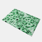 Rustikal oder nicht, weißgrüne, bizarre Schnittwun Fußmatte (Schrägansicht)