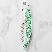 Rustikal oder nicht, weißgrüne, bizarre Schnittwun Kellnermesser (Vorderseite)