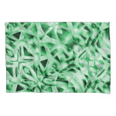 Rustikal oder nicht, weißgrüne, bizarre Schnittwun Kissenbezug (Vorderseite-Links)