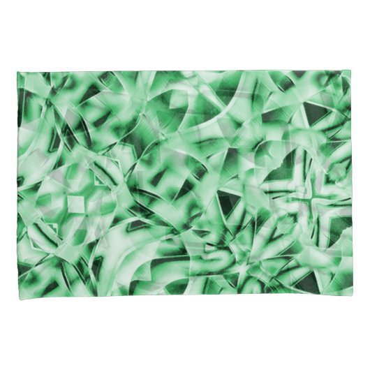 Rustikal oder nicht, weißgrüne, bizarre Schnittwun Kissenbezug (Vorderseite-Rechts)