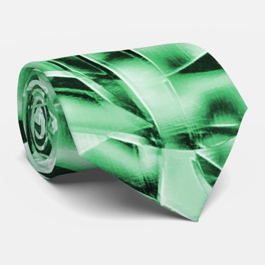 Rustikal oder nicht, weißgrüne, bizarre Schnittwun Krawatte (Gerollt)