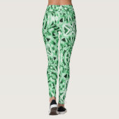 Rustikal oder nicht, weißgrüne, bizarre Schnittwun Leggings (Rückseite)