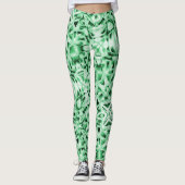 Rustikal oder nicht, weißgrüne, bizarre Schnittwun Leggings (Vorderseite)
