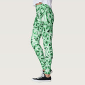 Rustikal oder nicht, weißgrüne, bizarre Schnittwun Leggings (Links)