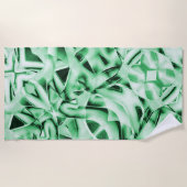 Rustikal oder nicht, weißgrüne, bizarre Schnittwun Strandtuch (Vorderseite)