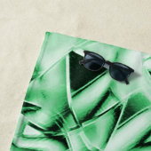 Rustikal oder nicht, weißgrüne, bizarre Schnittwun Strandtuch (Beispiel)