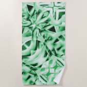 Rustikal oder nicht, weißgrüne, bizarre Schnittwun Strandtuch (Vorderseite)