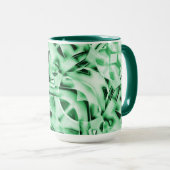 Rustikal oder nicht, weißgrüne, bizarre Schnittwun Tasse (VorderseiteRechts)