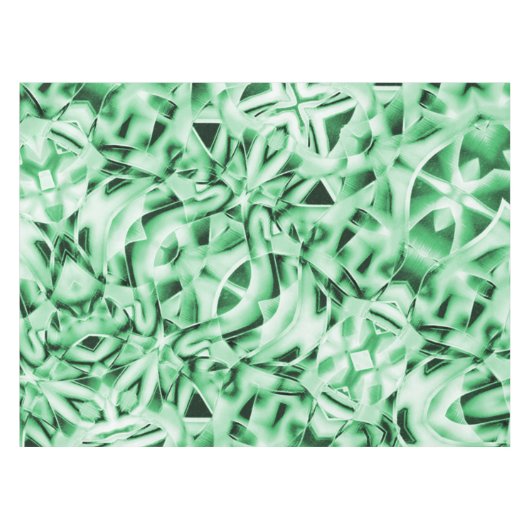 Rustikal oder nicht, weißgrüne, bizarre Schnittwun Tischdecke (Vorderseite (Horizontal))