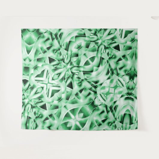 Rustikal oder nicht, weißgrüne, bizarre Schnittwun Wandteppich (Vorderseite (Horizontal))