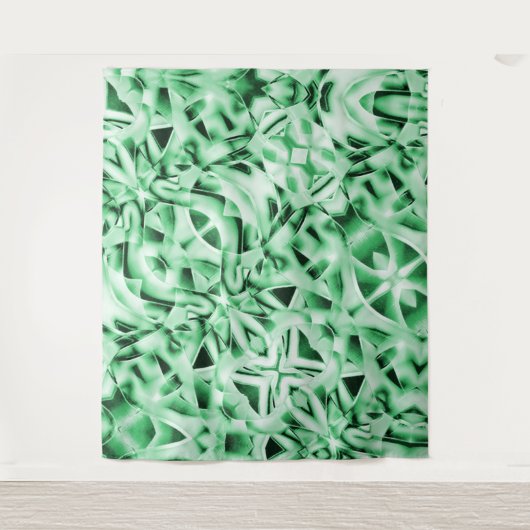 Rustikal oder nicht, weißgrüne, bizarre Schnittwun Wandteppich (Vorderseite)