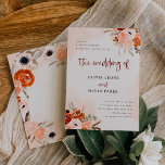 Rustikal Orange Boho | Wasserfarbenfrohe Hochzeit Einladung<br><div class="desc">Diese wunderschönen und romantischen Einladungen für Hochzeiten sind im trendigen Boho-Stil und in eleganter bordeauxfarbener Kalligrafie gehalten. Rustikale Bouquets aus Orange,  Pfirsich,  Blüte und Taupe sowie neutrale botanische Blätter schmücken die Ecken mit dezenten Aquarellsprüchen auf weichem,  weichem Hintergrund.</div>