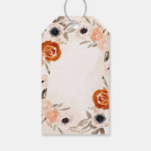 Rustikal Orange Boho | Wasserfarbenfrohe Hochzeit Geschenkanhänger (Rückseite)