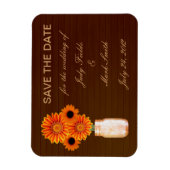 Rustikal Orange Mason Jar speichern das Date Magne Magnet (Vertikal)
