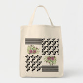 Rustikal, Patchwork, Rose, geometrisch, Patchwork, Tragetasche (Vorne)