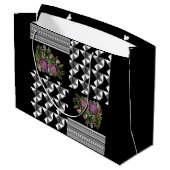 Rustikal, Patchwork, Rose Große Geschenktüte (Rückseite Schrägansicht)