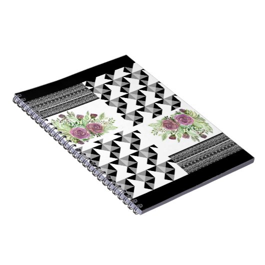 Rustikal, Patchwork, Rose Notizblock (Rechte Seite)