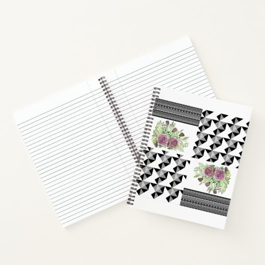 Rustikal, Patchwork, Rose Notizblock (Innenseite)