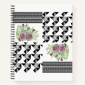 Rustikal, Patchwork, Rose Notizblock (Vorderseite)