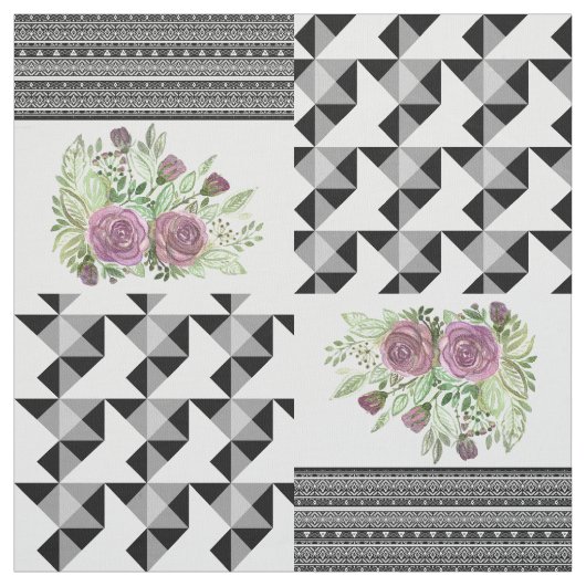 Rustikal, Patchwork, Rose Stoff (Muster)