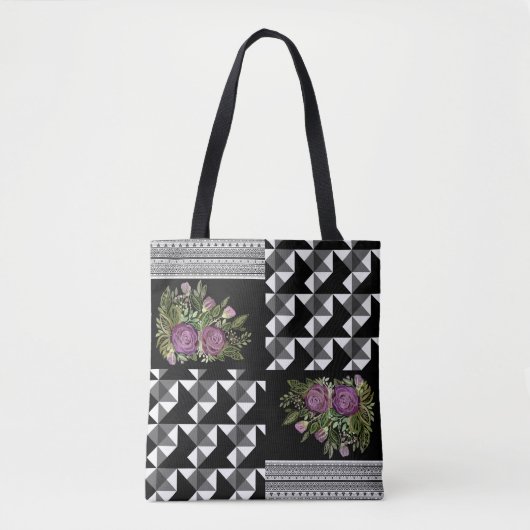 Rustikal, Patchwork, Rose Tasche (Vorderseite)