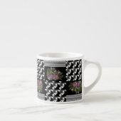 Rustikal, Patchwork, Rosen Espressotasse (Rechts)