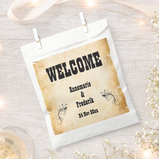 rustikal, Pergament Vintag Geschenktütchen (Ausgeschnitten)