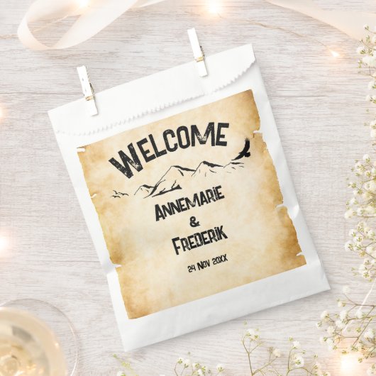 rustikal, Pergament Vintag Geschenktütchen (Ausgeschnitten)