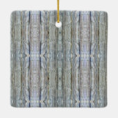 Rustikal Personalisiert 4 Foto Beste Mama je Keramikornament (Rückseite)