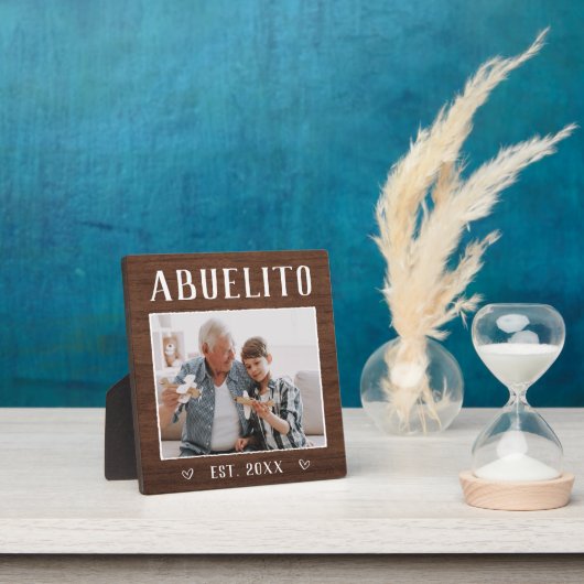 Rustikal Personalisiert Abuelito Opa Fotoplatte (InSitu)