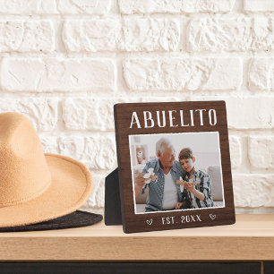 Rustikal Personalisiert Abuelito Opa Fotoplatte