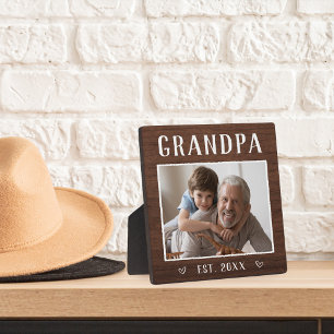 Rustikal Personalisiert Opa Fotoplatte
