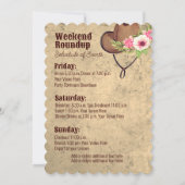 Rustikal Pink Floral Cowgirl Einladung 2 Seiten (Rückseite)